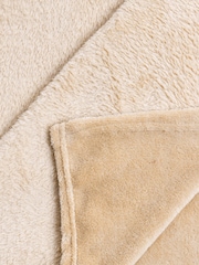BHS Latte Microfleece Throw - Image 4 of 4