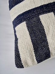 BHS Navy Tino Striped Cushion - Image 2 of 4