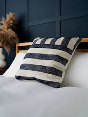 BHS Navy Tino Striped Cushion - Image 3 of 4
