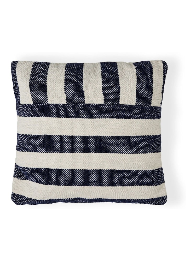BHS Navy Tino Striped Cushion - Image 4 of 4