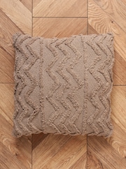 BHS Grey Tufted Zig Zag Cushion - Image 3 of 4