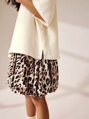 Cream Animal Print Bubble Skirt Dress (3-12yrs) - Image 4 of 8
