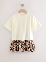 Cream Animal Print Bubble Skirt Dress (3-12yrs) - Image 5 of 8
