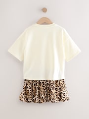 Cream Animal Print Bubble Skirt Dress (3-12yrs) - Image 6 of 8