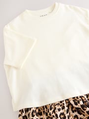 Cream Animal Print Bubble Skirt Dress (3-12yrs) - Image 7 of 8