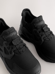 Black Standard Fit (F) Minecraft Elastic Lace School Trainers - Image 4 of 5