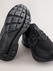 Black Wide Fit (G) Pull On School Trainers - Image 3 of 5