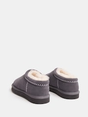 Hush Grey Padded Collar Shearling Snug Slippers - Image 3 of 4