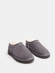 Hush Grey Padded Collar Shearling Snug Slippers - Image 4 of 4