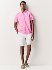 Pink Oxford Short Sleeve 100% Cotton Shirt - Image 2 of 4