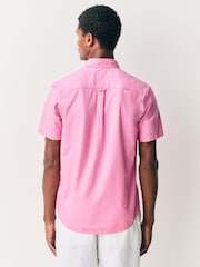 Pink Oxford Short Sleeve 100% Cotton Shirt - Image 3 of 4