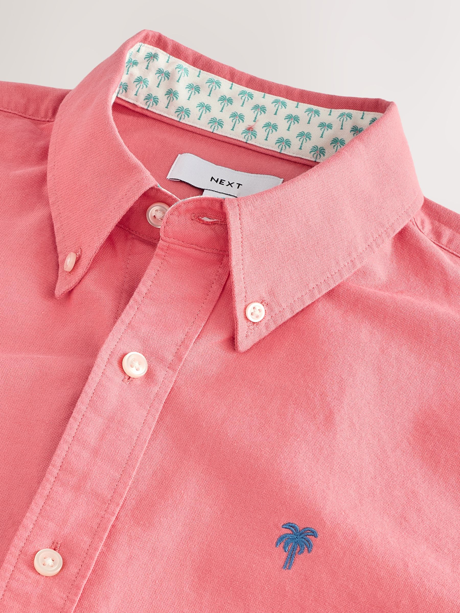 Buy Pink Oxford Short Sleeve 100% Cotton Shirt from Next USA