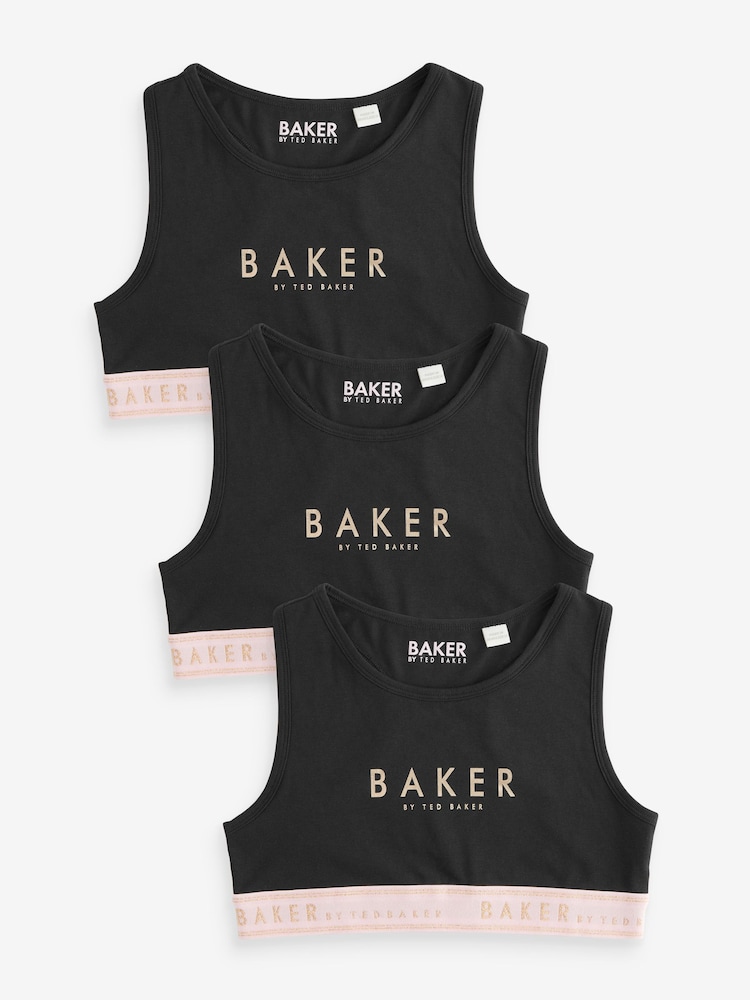 Baker by Ted Baker Crop Tops 3 Pack - Image 1 of 7 Baker by Ted Baker Crop Tops 3 Pack - Image 1 of 7