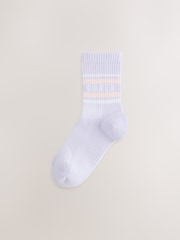 Marineblau/Weiß/Violett - Baker by Ted Baker Girls Socks 3 Pack - Bild 3 von 6