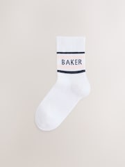 Marineblau/Weiß/Violett - Baker by Ted Baker Girls Socks 3 Pack - Bild 4 von 6