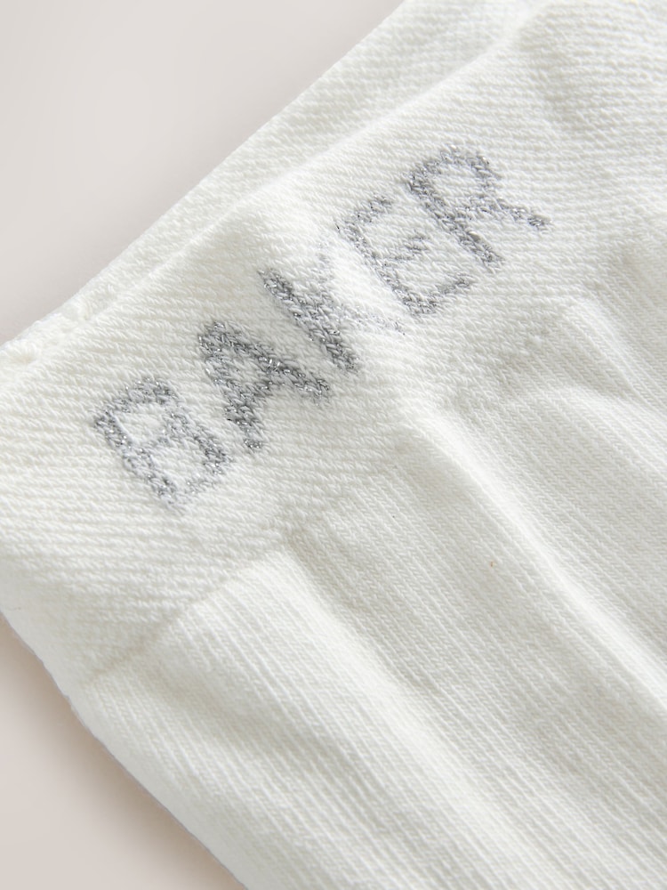 Baker by Ted Baker Girls Silver Ocassion Bow Tights 1 Pack - صورة 2 من 4