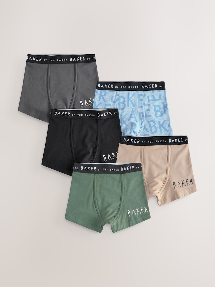 Grün Mehrfarbig - Baker by Ted Baker Boys Boxers 5 Pack - Bild 1 von 9