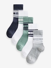 zelena - Komplet 5 parov fantovskih nogavic Baker by Ted Baker - Slika 1 iz 8