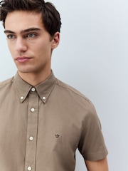 Stone Natural Stretch Oxford Short Sleeve Shirt - Image 1 of 8