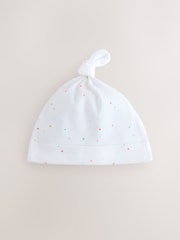 White Baby Tie Top Hats 3 Pack (0-12mths) - Image 3 of 6