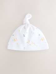 White Baby Tie Top Hats 3 Pack (0-12mths) - Image 4 of 6