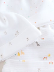 White Baby Tie Top Hats 3 Pack (0-12mths) - Image 6 of 6