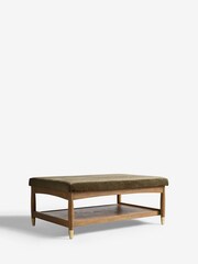 Plush Chenille Moss Green Flinton Upholstered Coffee Table - Image 6 of 7