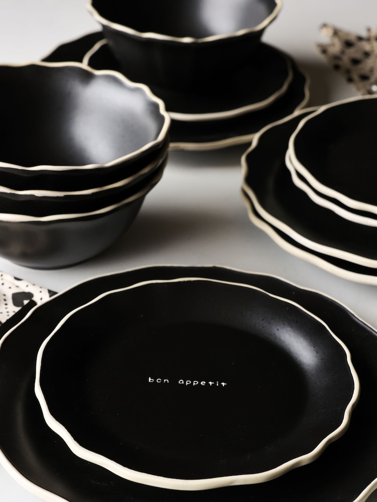 Rockett St George Set of 4 Black Bon Appetit Bowls - Image 2 of 6