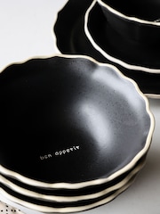 Rockett St George Set of 4 Black Bon Appetit Bowls - Image 3 of 6
