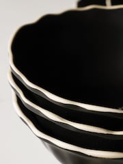 Rockett St George Set of 4 Black Bon Appetit Bowls - Image 4 of 6