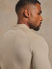 Tailored Athlete Natural Muscle Fit Textured Buttonless Polo Shirt - Image 3 of 7