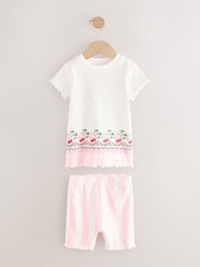 Pink & Weiß - 100% Cotton Short Pyjamas 3 Pack - Bild 3 von 7