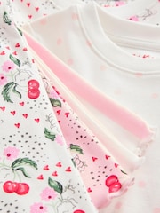 Pink & Weiß - 100% Cotton Short Pyjamas 3 Pack - Bild 7 von 7