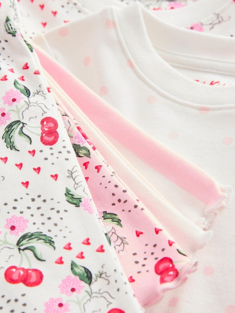 Pink & Weiß - 100% Cotton Short Pyjamas 3 Pack - Bild 7 von 7