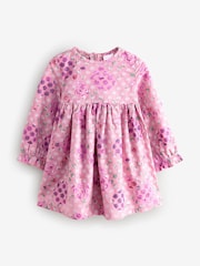 Pink Floral Embroidered 100% Cotton Dress - Image 1 of 1