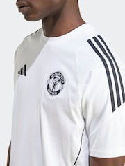 adidas White/Purple Manchester United Tiro 25 Competition Cotton T-Shirt - Image 2 of 6