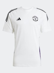 adidas White/Purple Manchester United Tiro 25 Competition Cotton T-Shirt - Image 6 of 6