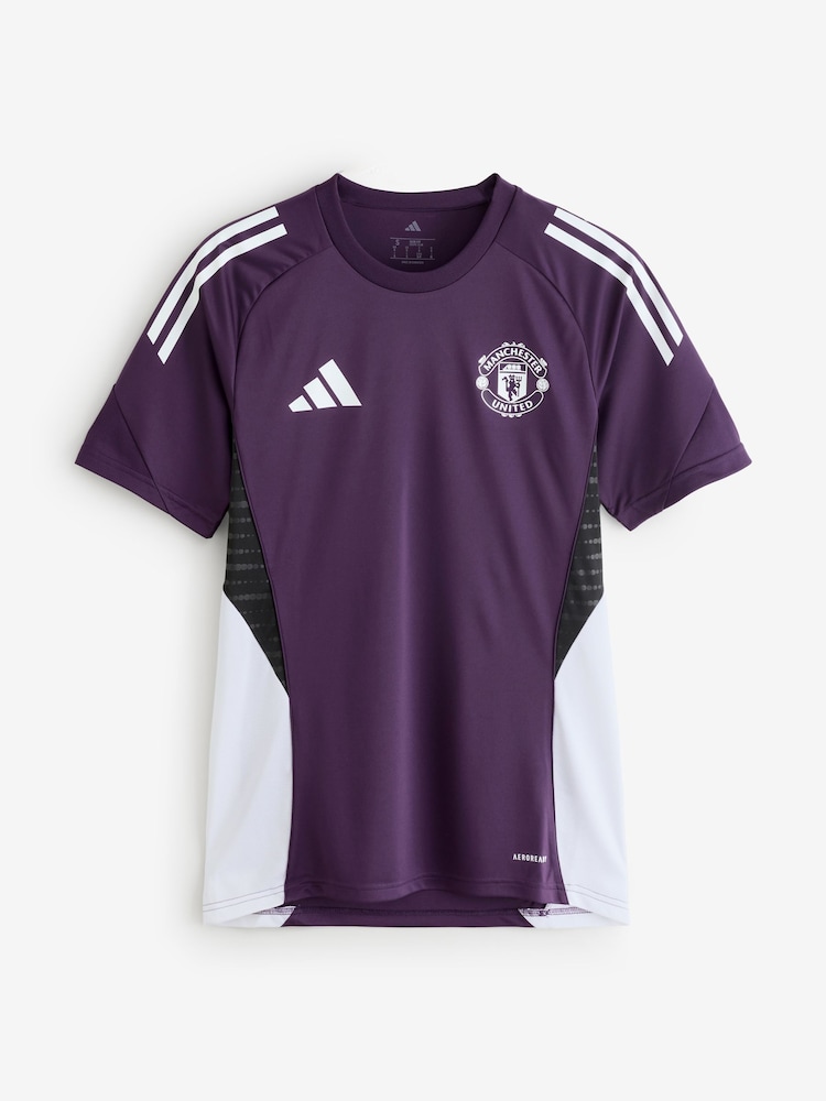 adidas Plum Purple Manchester United Tiro 25 Competition Training Jersey - Image 1 of 1
