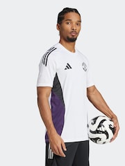 adidas White/Purple Manchester United Tiro 25 Competition Training Jersey - Image 3 of 7