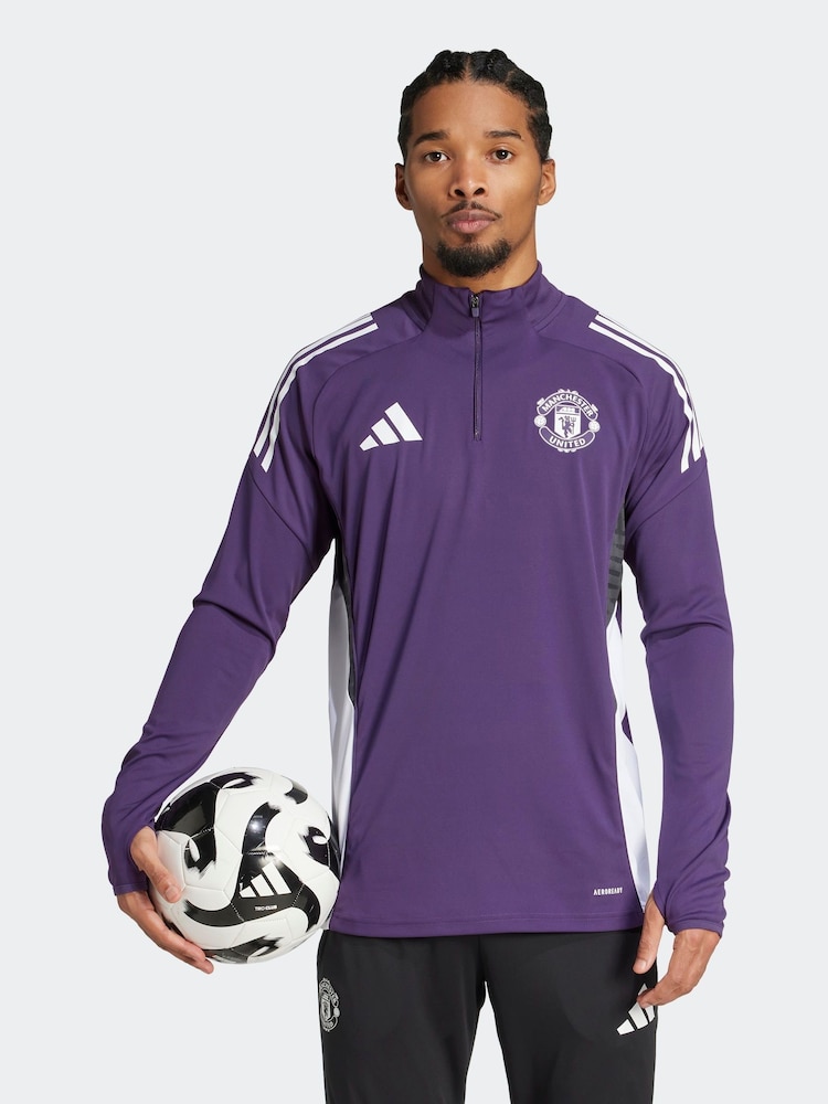 adidas Plum Purple Manchester United Tiro 25 Competition Training Top - Image 1 of 6