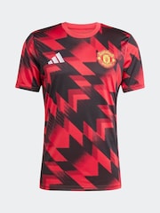 adidas Red Manchester United 25/26 Pre-Match Football Shirt - Image 6 of 8