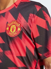 adidas Red Manchester United 25/26 Pre-Match Football Shirt - Image 8 of 8