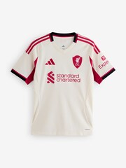 adidas White Liverpool FC 25/26 Away Football Shirt - Image 1 of 1