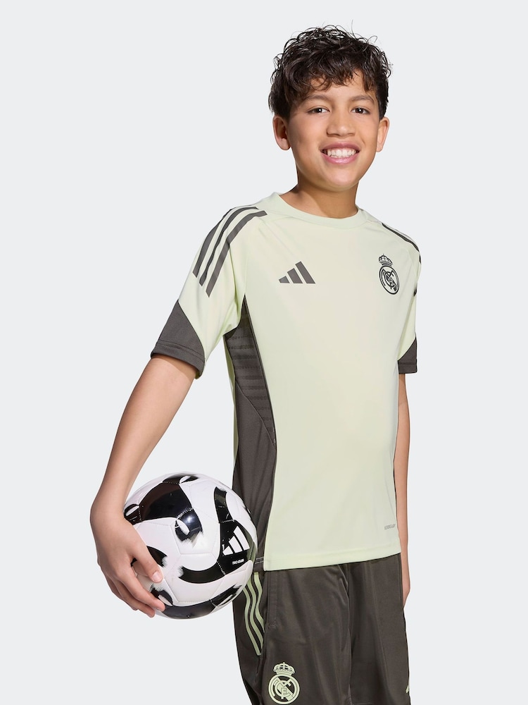 adidas Lime Green Kids Real Madrid Tiro 25 Competition Training Jersey - Image 1 of 6