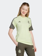 adidas Lime Green Kids Real Madrid Tiro 24 Sweat T-Shirt - Image 1 of 6