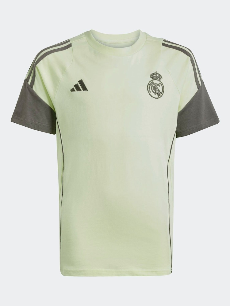 adidas Lime Green Kids Real Madrid Tiro 24 Sweat T-Shirt - Image 6 of 6
