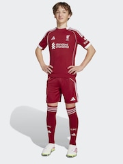 adidas Bright Red Kids Liverpool FC 25/26 Home Shorts - Image 1 of 6