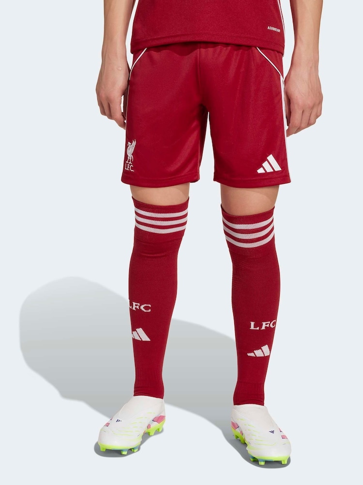 adidas Bright Red Kids Liverpool FC 25/26 Home Shorts - Image 2 of 6