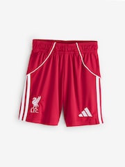 adidas Bright Red Kids Liverpool FC 25/26 Home Shorts - Image 6 of 6