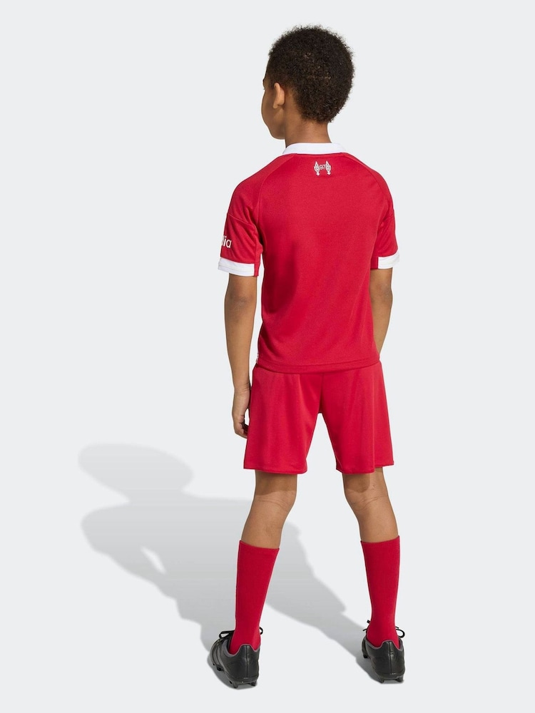 adidas Bright Red Mini Kids Liverpool FC 25/26 Home Kit - Image 2 of 10